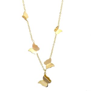 18K Gold Butterfly Necklace